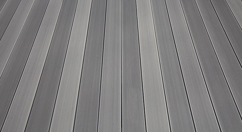 Set completo TitanWood 4m struttura a listello cavo scanalato grigio chiaro 50m² incl. alluminio-UK
