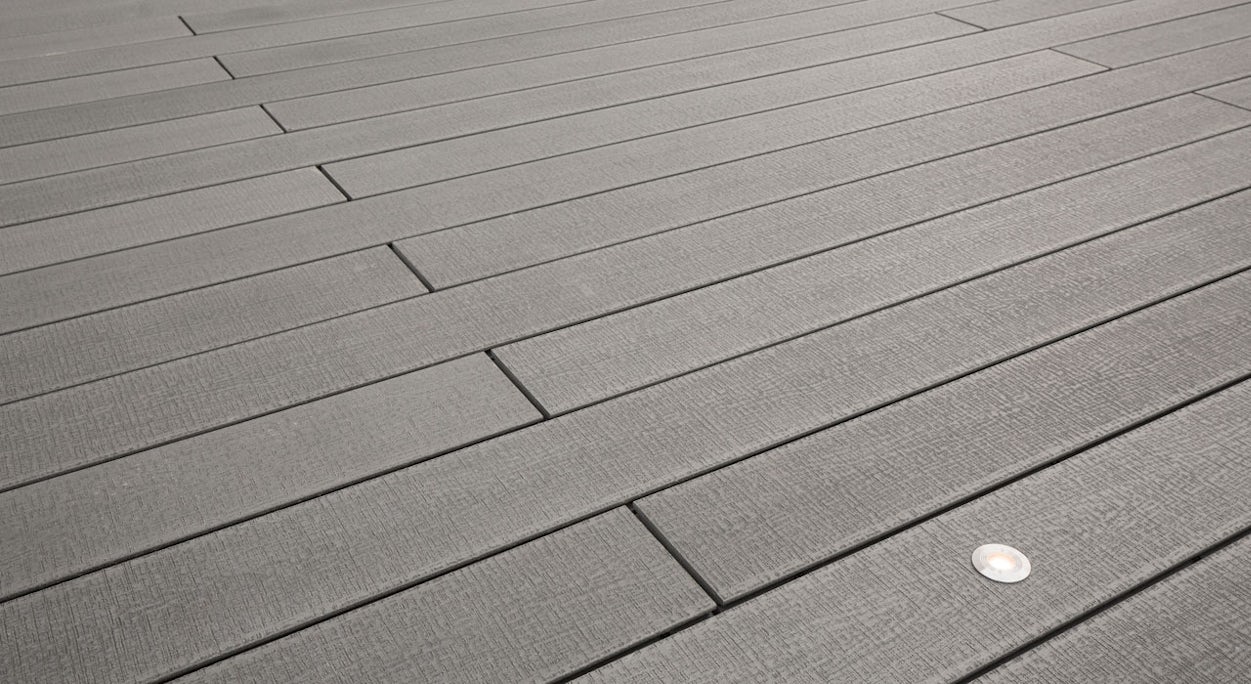 Complete set TitanWood 3m solid plank wood structure light grey 33m² incl. aluminium-UK