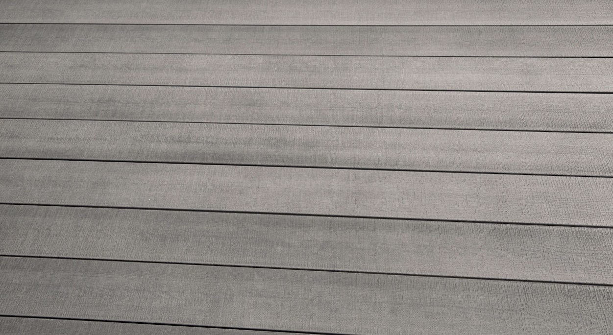 Complete set TitanWood 4m solid plank wood structure light grey 60m² incl. aluminium-UK