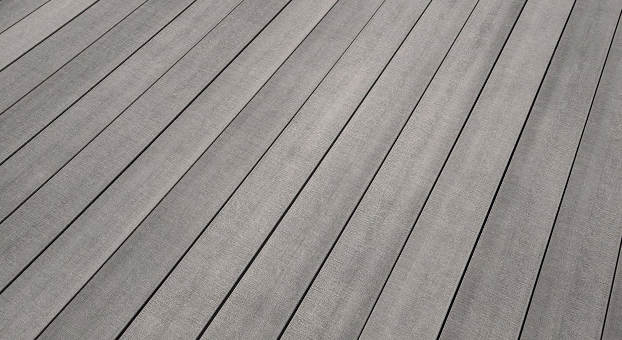 Complete set TitanWood 3m solid plank wood structure light grey 27.7m² incl. aluminium-UK