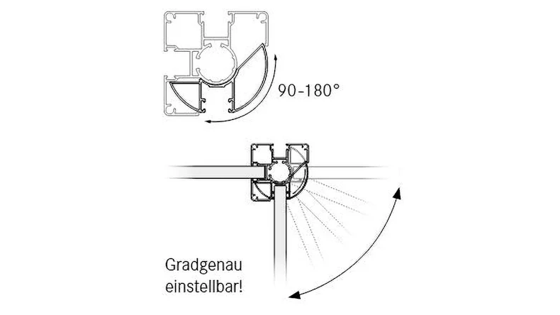 planeo Gardence Metallic - Poteau d'angle variable à cheviller Anthracite 9x9x190cm y compris capuchon