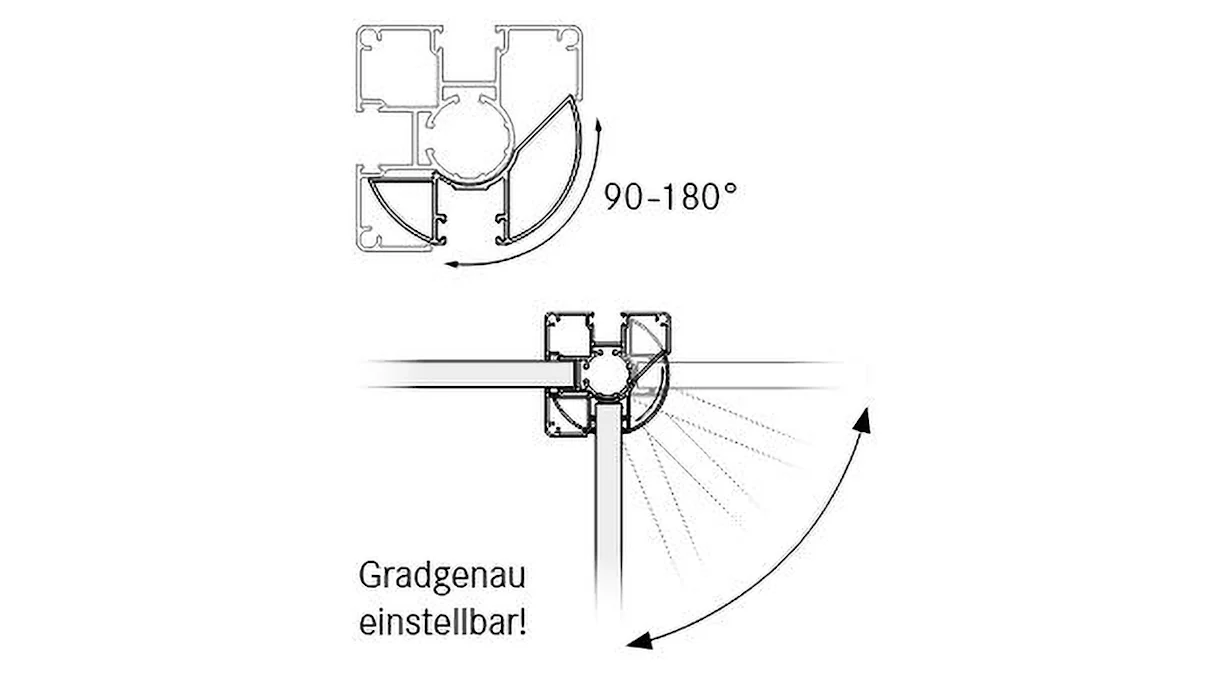 planeo Gardence Metallic - Palo d'angolo flessibile per la posa nel calcestruzzo antracite 7x7x240cm incl. tappo
