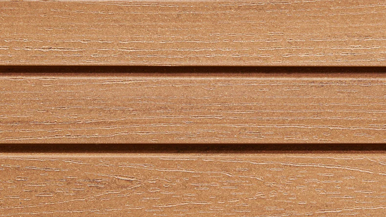 planeo Fassado - WPC rivestimento facciata a fasce romboidali in rovere marrone piccolo 6 m