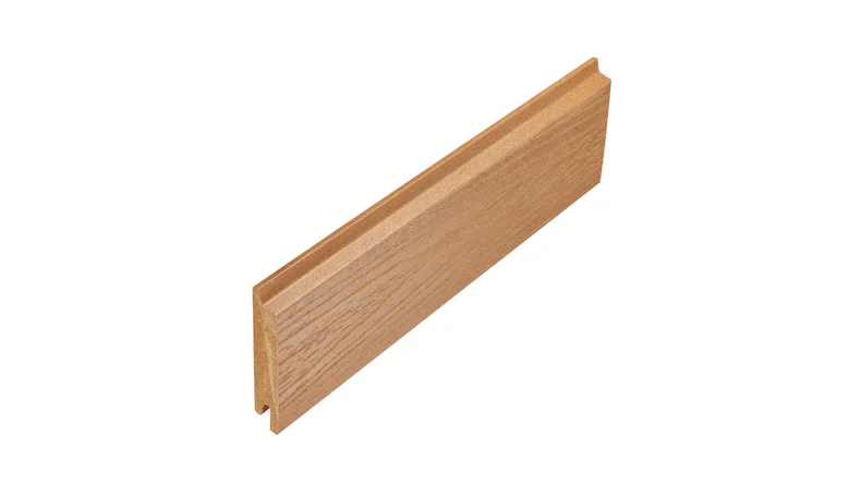 planeo Fassado - WPC rivestimento facciata a fasce romboidali in rovere marrone XL 6 m