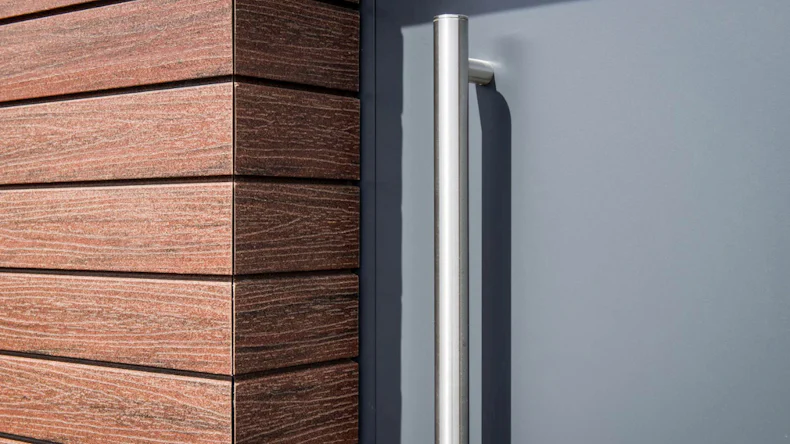 planeo Fassado - Rivestimento facciata a fasce romboidale WPC marrone Piccolo 6 m