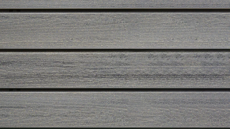 planeo Fassado - Rivestimento di facciata a fasce romboidali WPC grigio grafite XL 6 m