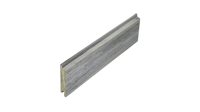 planeo Fassado - Rivestimento di facciata a fasce romboidali WPC grigio grafite XL 6 m