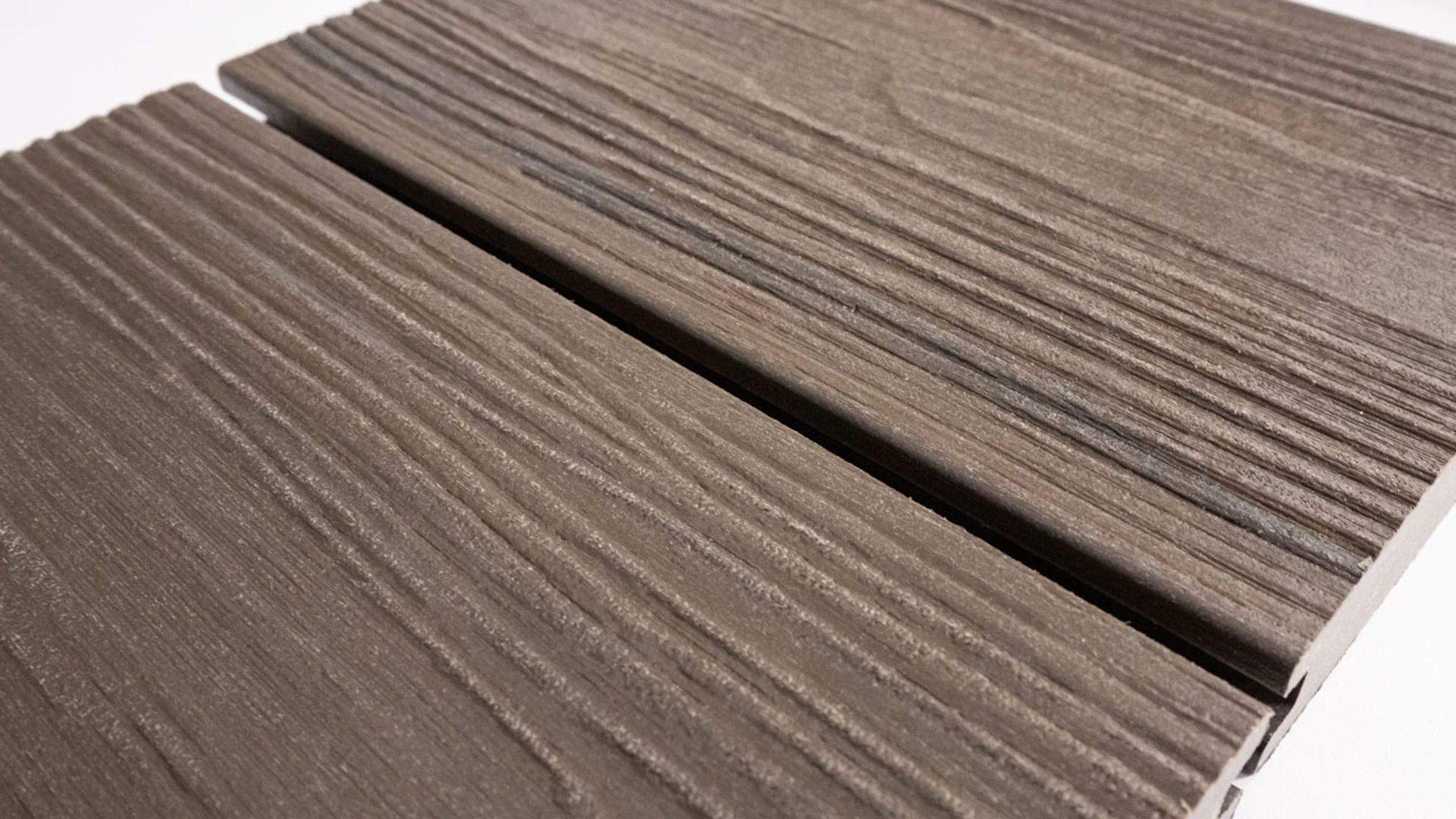 Complete set planeo CoEx-Line 4m BPC solid plank wood structure walnut/black-brown 16.1m² incl. aluminium-UK