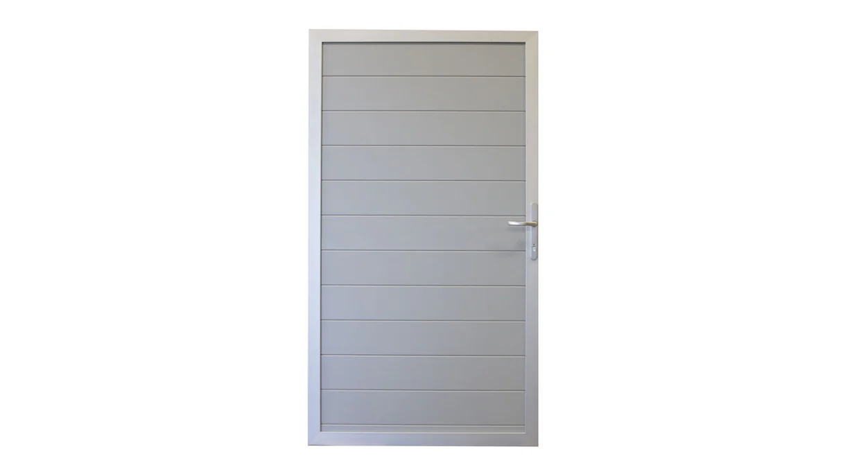 planeo Alumino - universal door silver grey with aluminium frame