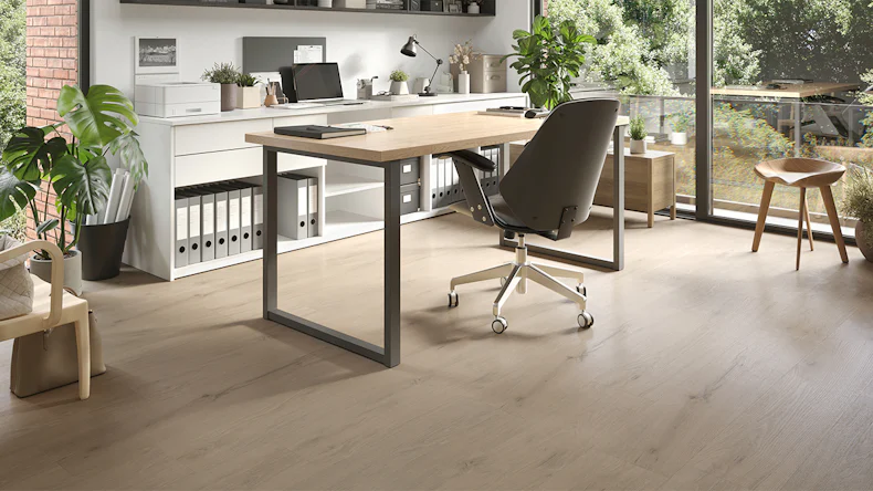 planeo Vinyle à coller - Objet Woodline Chêne Crème | Grain synchrone (PLDD2570-KER)