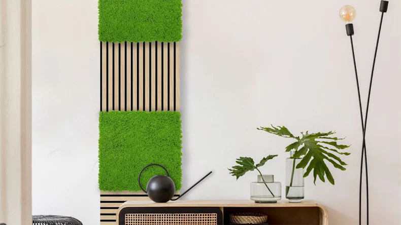 planeo Akustikpaneel - MixWall Moss Mood Lime Green 52 x 52 cm | Kunst-Moos (PLMW-30211C)