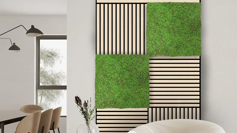 planeo Panneau acoustique - MixWall Living Leaf Forest Green Ancient Tree 52 x 52 cm | Plante naturelle (PLMW-70111)