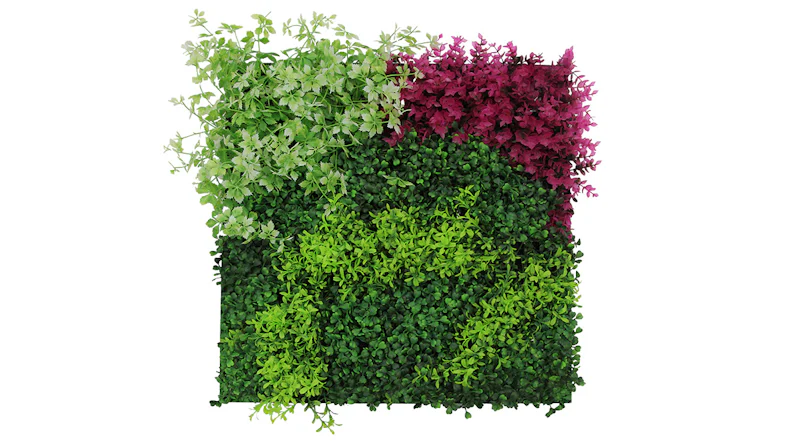 planeo Akustikpaneel - MixWall Leaf Mood Pink Mixed Flora 52 x 52 cm | Kunstpflanze (PLMW-92111)