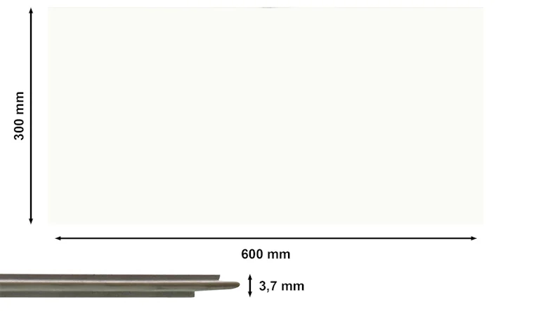 planeo Revea - Revêtement mural plastique blanc brillant 60 x 30 cm