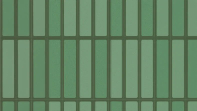 planeo Revea - Revêtement mural plastique Green Block brillant 120 x 60 cm