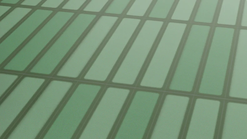 planeo Revea - Revêtement mural plastique Green Block brillant 120 x 60 cm