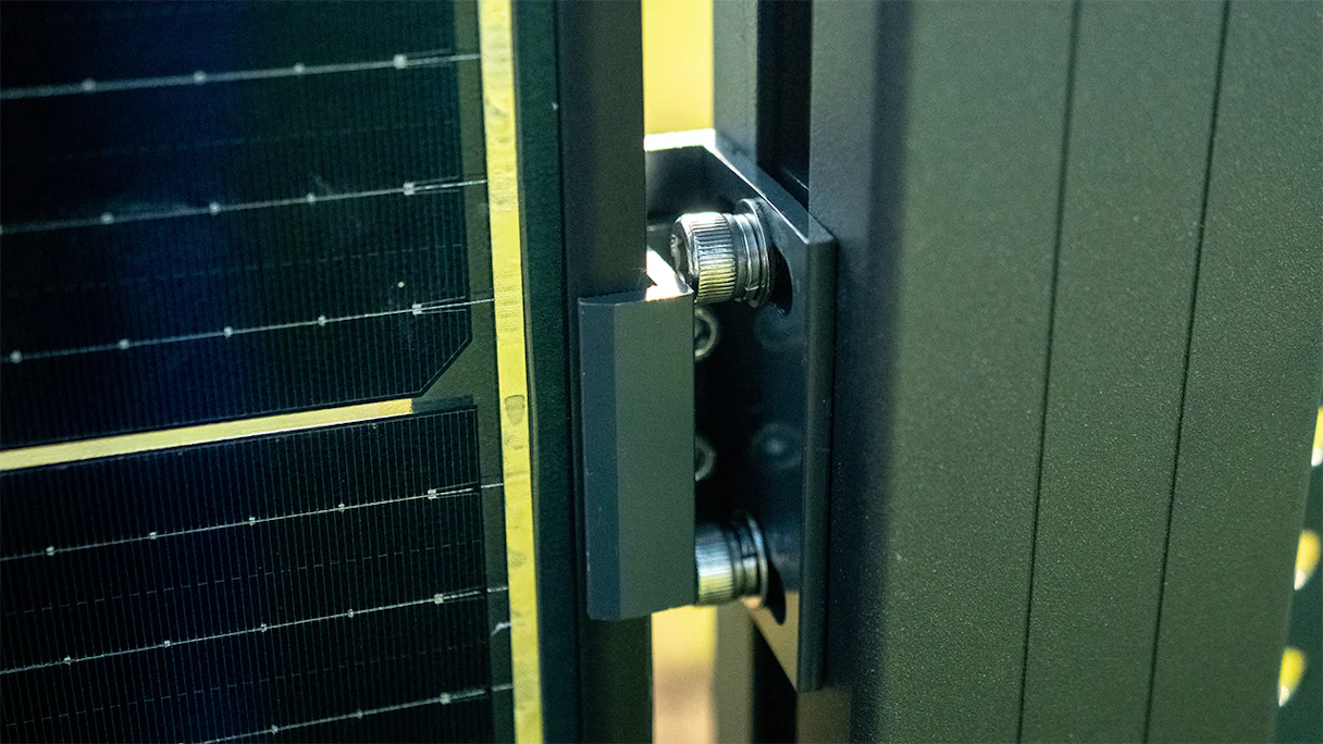 planeo Clôture solaire Kit complet format vertical 2061 mm de hauteur x 2554 mm de largeur Gris anthracite à bétonner