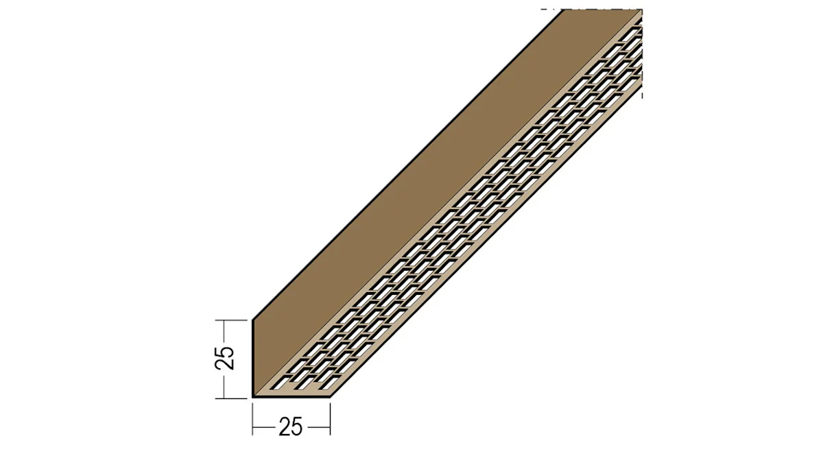 planeo Protect ventilation angle profile - LÜW 25x25x2500mm brown
