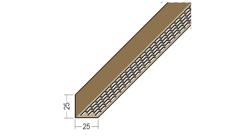 planeo Protect Lüftungswinkelprofil - LÜW 25x25x2500mm braun