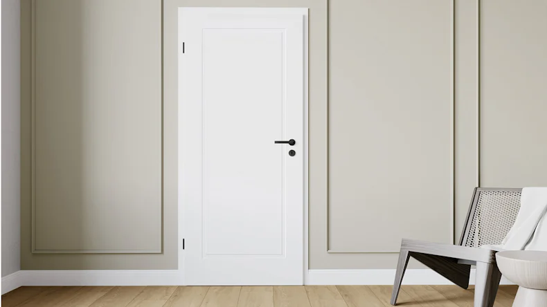 planeo Porte intérieure design PUREA Essence 1 laque blanche 9003 chant design | laqué - 1985 x 610|735|860|985 mm