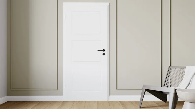 planeo Porte intérieure design PUREA Essence 3 laque blanche 9003 chant design | laqué - 1985 x 610|735|860|985 mm