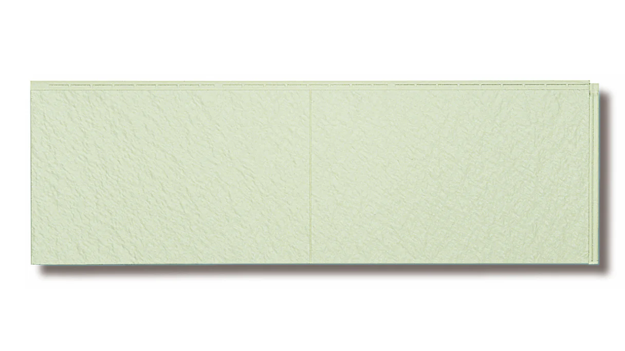 Panneau de façade Zierer aspect plâtre PS1 - 1115 x 359 mm vert pastel en PRV
