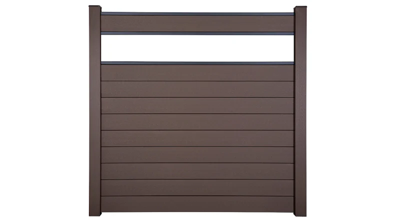 planeo Gardence Strong - BPC-Steckzaun Glas Satiniert Terra 180 x 180 cm