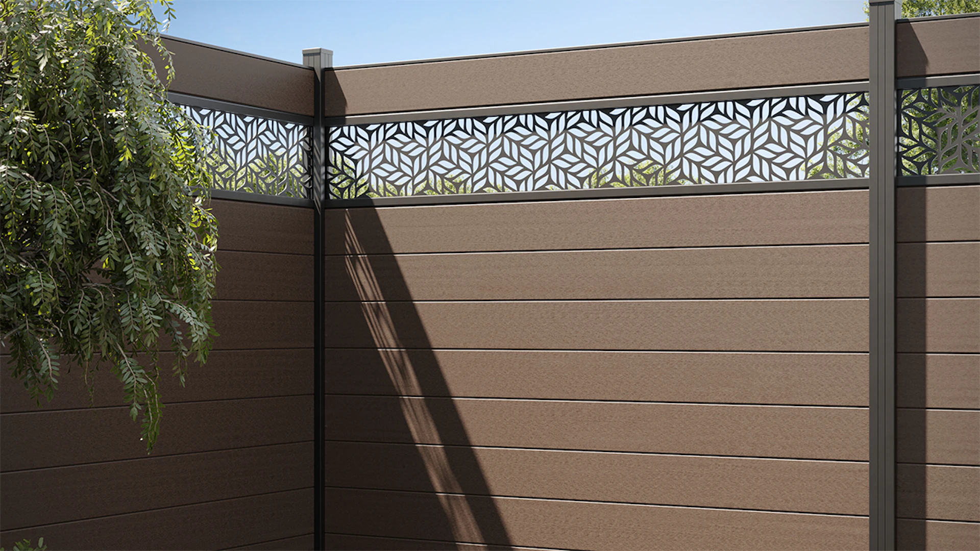 planeo Solid - Garden Fence Square Terra