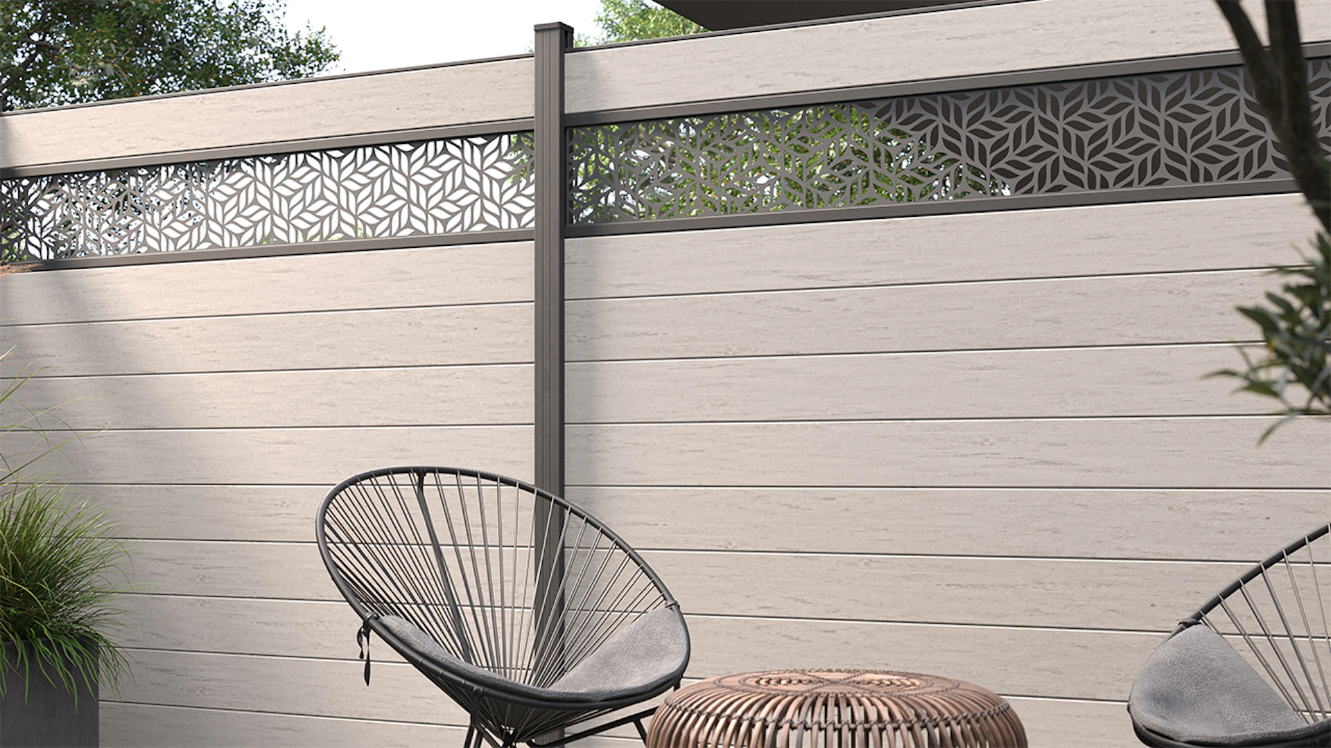 planeo Solid - Garden Fence Square BiColor Sand
