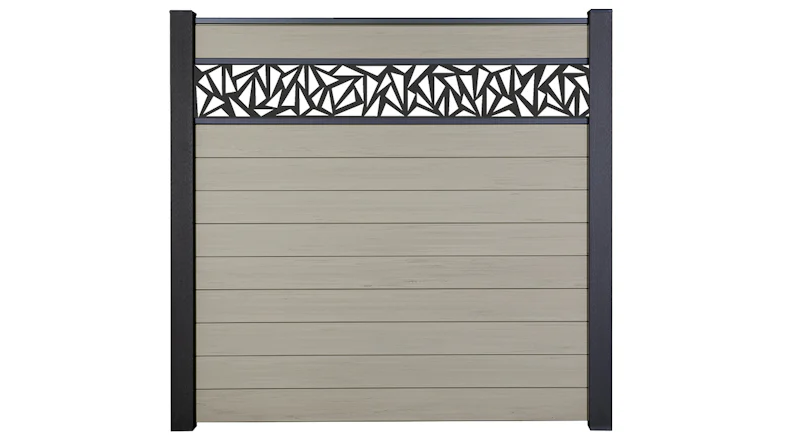 planeo Gardence Strong - BPC-Steckzaun Triangle Bi-Color Sand 180 x 180 cm