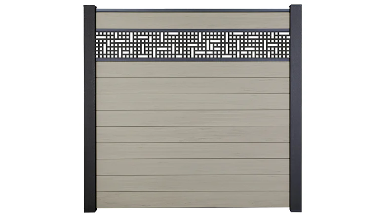 planeo Gardence Strong - BPC-Steckzaun Mesh Bi-Color Sand 180 x 180 cm