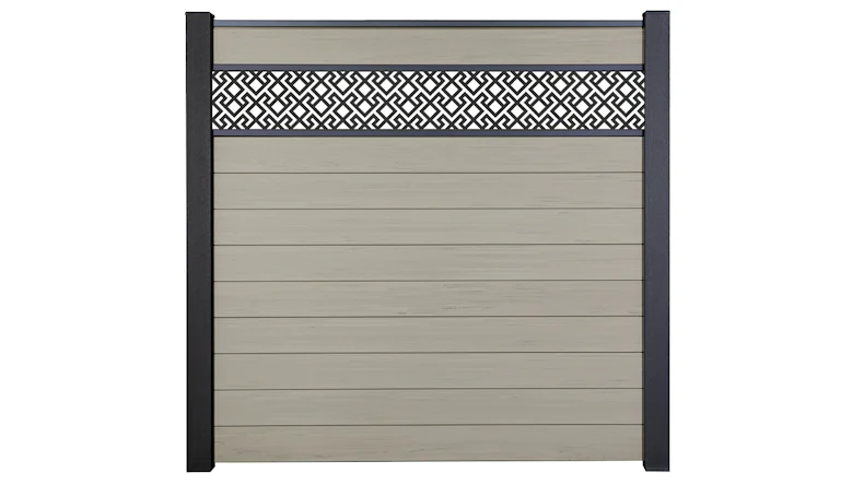 planeo Gardence Strong - BPC-Steckzaun Abstract Bi-Color Sand 180 x 180 cm