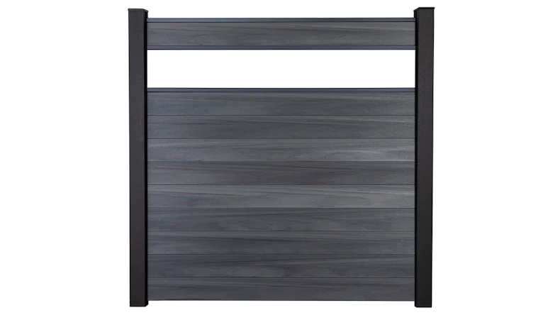 planeo Gardence Strong - BPC-Steckzaun Glas Satiniert Steingrau co-ex 180 x 180 cm