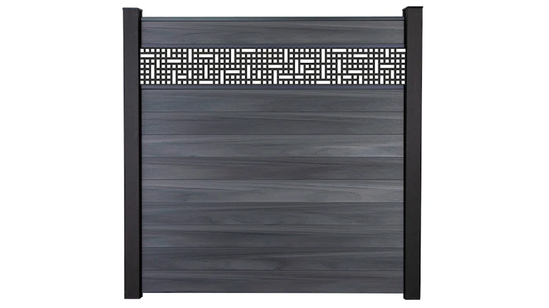 planeo Gardence Strong - BPC-Steckzaun Mesh Steingrau co-ex 180 x 180 cm