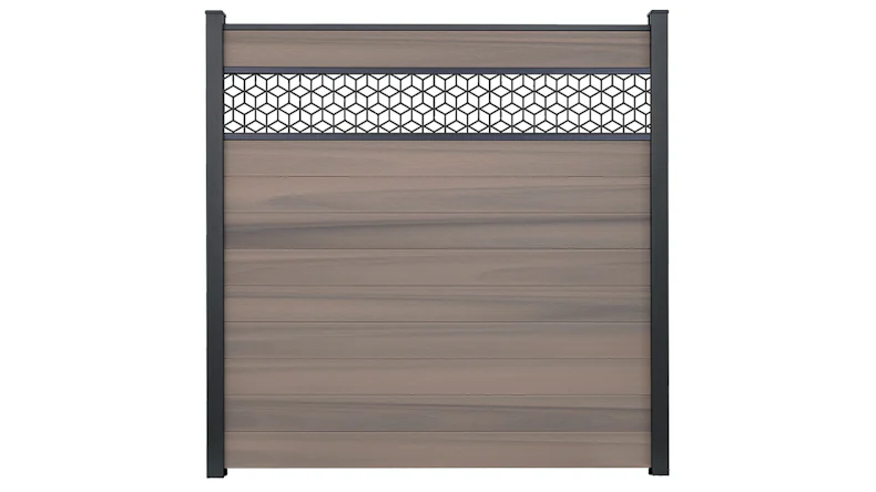 planeo Gardence Strong - BPC-Steckzaun Cube Bi-Color co-ex 180 x 180 cm