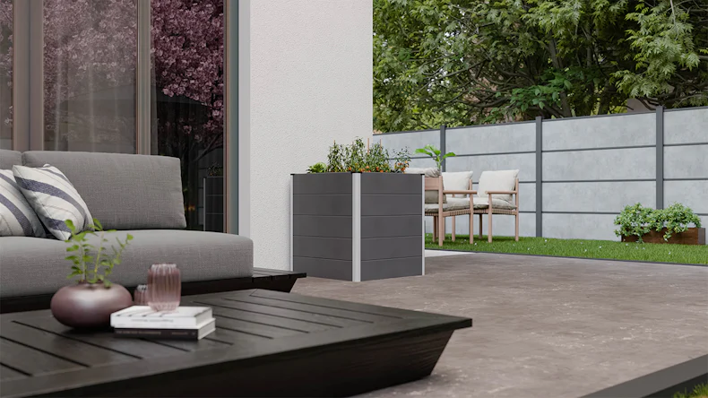 planeo BPC letto rialzato Cube - Antracite | DB703 70 x 70 x 75 cm