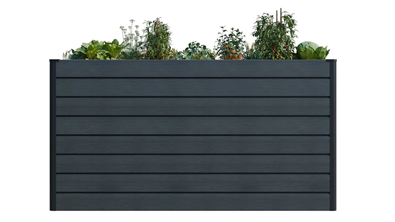 planeo BPC-Rhombus letto rialzato rettangolo - grigio pietra co-ex. 150 x 70 x 79 cm