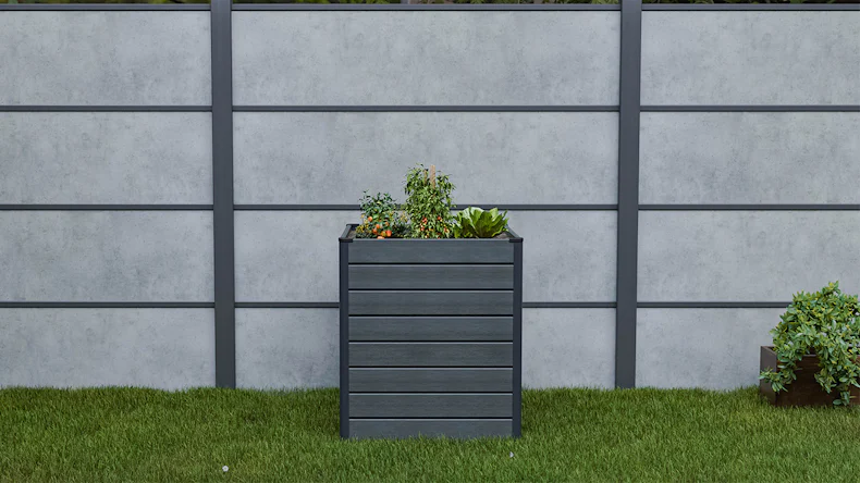 planeo BPC-Rhombus letto rialzato Cube - Grigio pietra co-ex. 70 x 70 x 79 cm