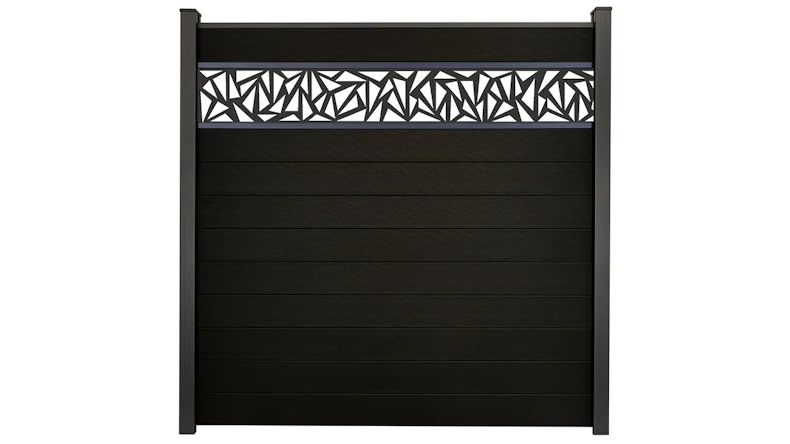 planeo Gardence Strong - BPC-Steckzaun Triangle Schwarz co-ex 180 x 180 cm