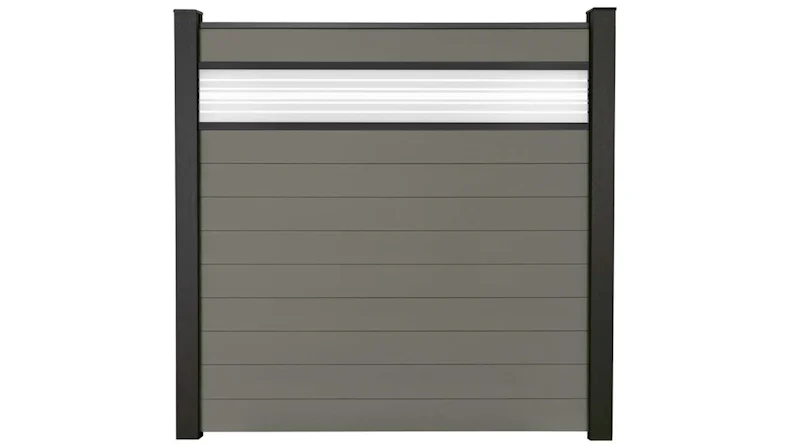 planeo Gardence Strong - Clôture composite design verre30 gris