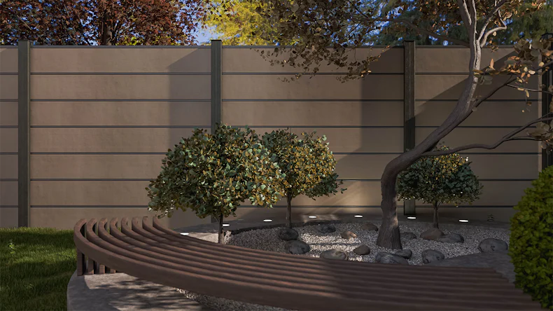 planeo Gardence Deluxe - Recinzione in BPC Bicolore co-ex