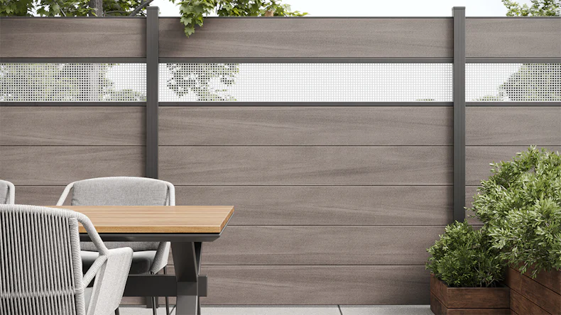 planeo Gardence BPC-Zaun XL - Desert co-ex Designeinsatz optional 180 x 180 cm