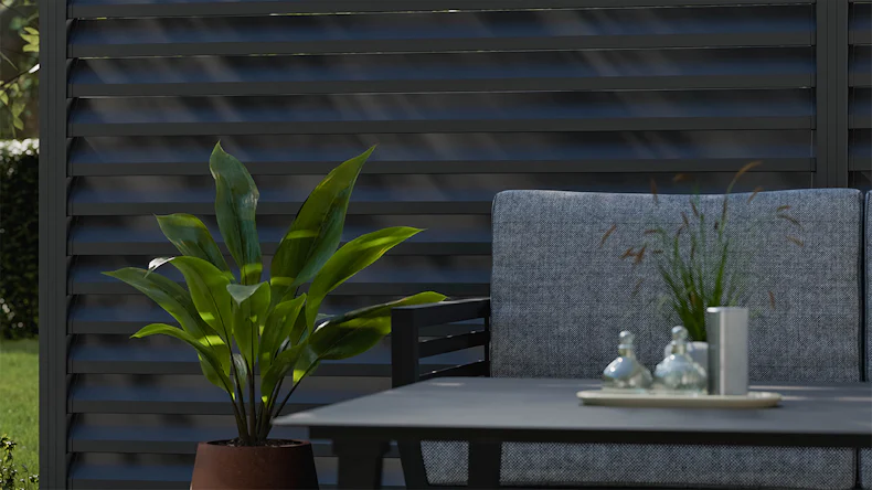 planeo Gardence Metallic Rhombus - Alu-Gartenzaun Quadratisch Anthrazit | DB703