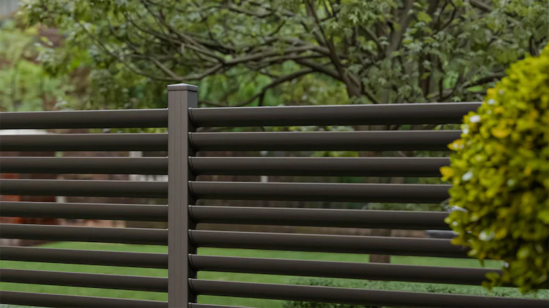 planeo Gardence Metallic Ellipse - Alu-Gartenzaun Quadratisch Anthrazit | DB703