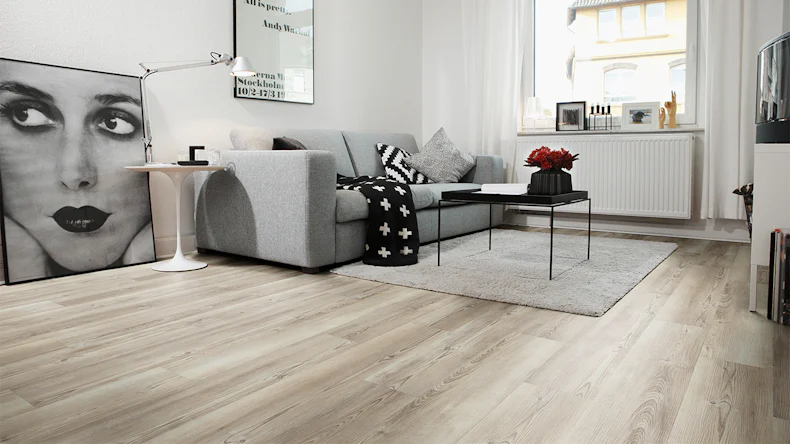 Wineo Sol vinyle multicouche - 400 wood L Coast Pine Greige | isolation phonique intégrée (MLD280WL)