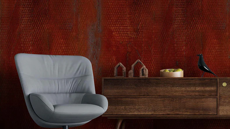 planeo Stonewall Flex - revêtement mural papier peint roulé Grille Waffle micro