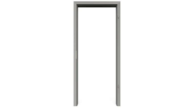 planeo Standard Doorframe Rounded edge - CPL Silver grey - 1985 x 610 x 140 mm DIN Right