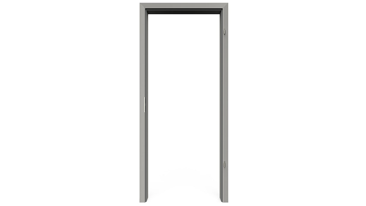planeo Standard Door frame, rounded edge - CPL Silver grey - 1985 x 735 x 240 mm DIN Left