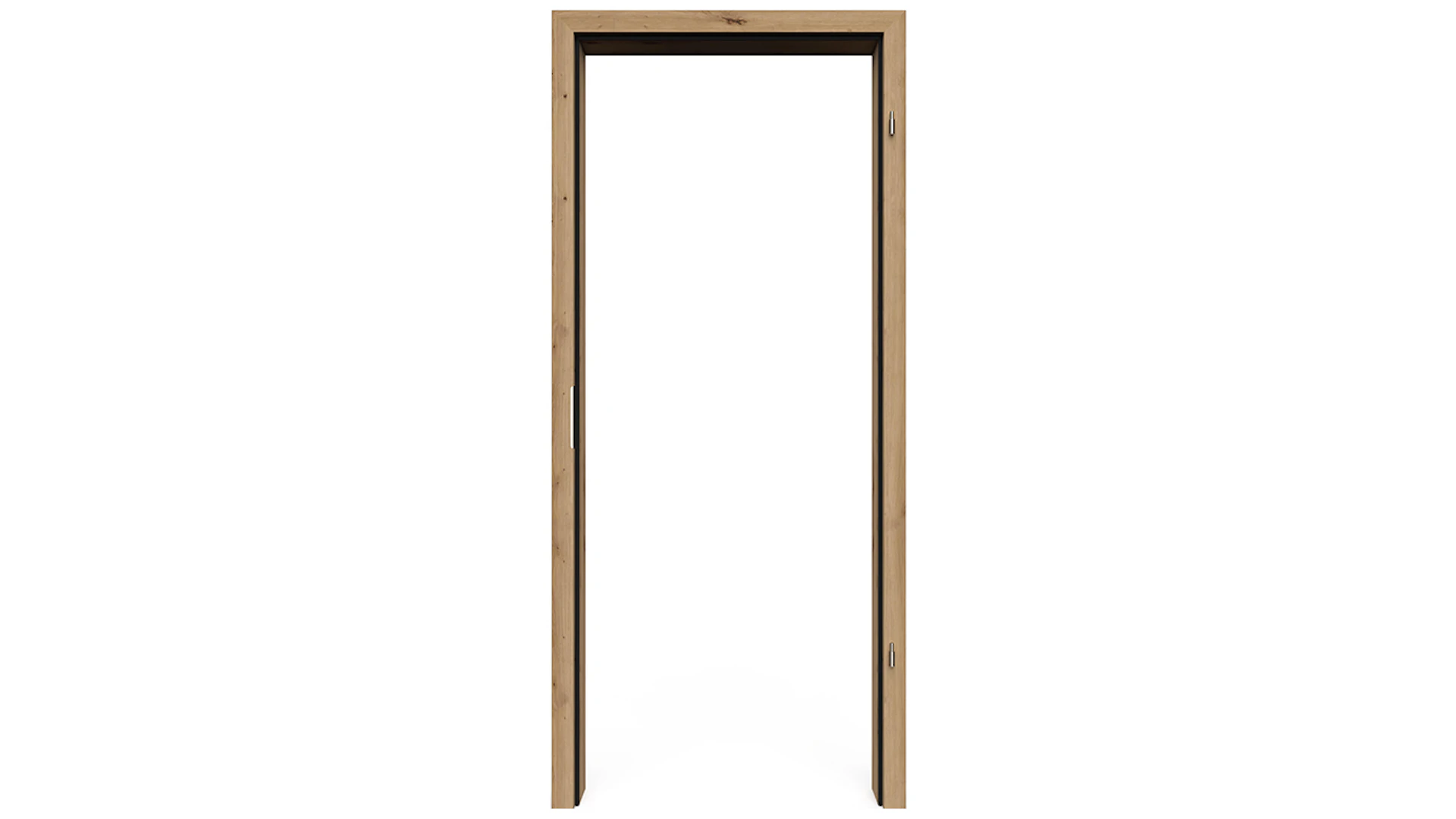 planeo Standard Door frame, rounded edge - CPL Oak - 2110 x 985 x 290 mm DIN left