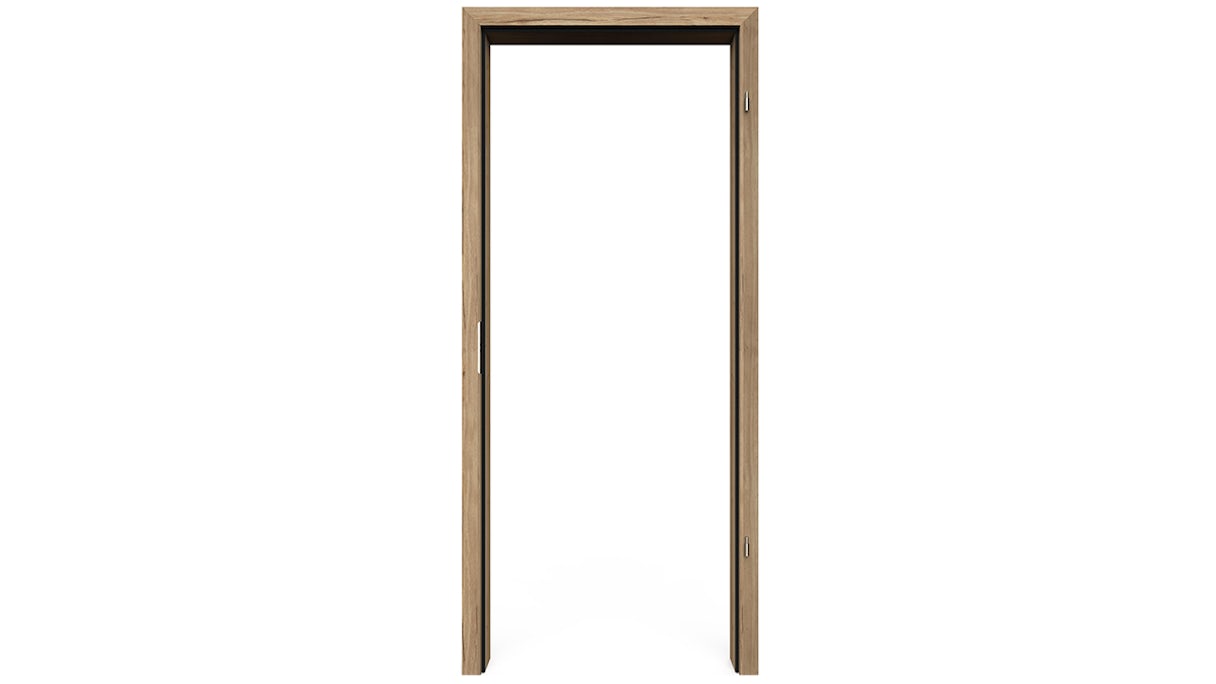 planeo Standard Door frame Rounded edge - CPL Oak Vintage - 1985 x 610 x 120 mm DIN right